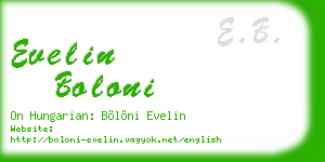 evelin boloni business card
