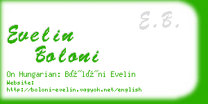 evelin boloni business card